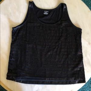 Black sparkly tank